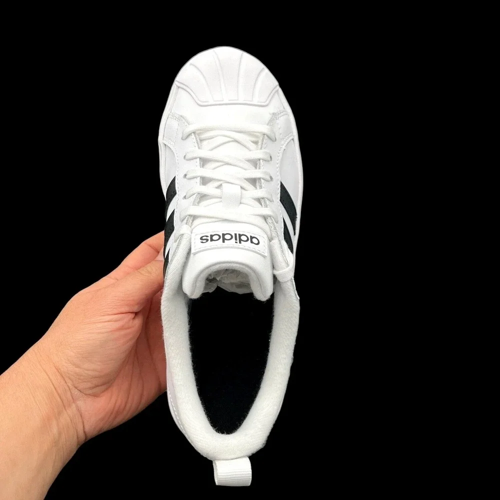 Adidas StreetCheck Youth Boys Girls Sneakers Sz 5‎ White Black Classic Shell Toe
